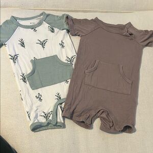 Kyte Set of Two Baby Rompers with Pocket